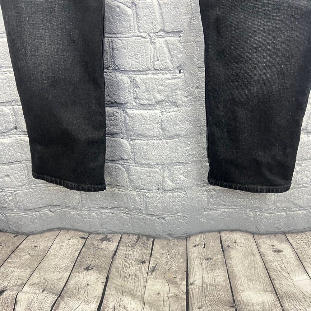 Hudson Riley Crop Jeans Womens 29 Black Relaxed Straight Stars Button Fly - Picture 4 of 11